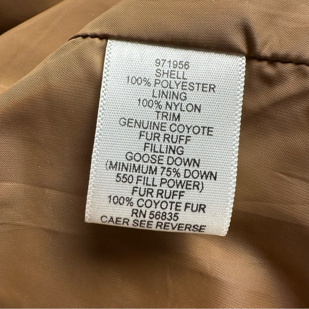 Cabela’s Goose Down Long Parka Brown Size 2XL Plus Hooded Winter Coat - Picture 8 of 16